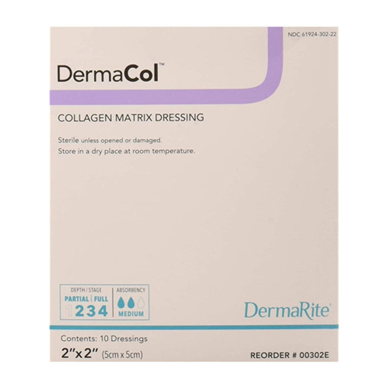 DermaRite DermaRite Industries Dermacol Collagen Dressing, 2x2 Medical Supplies