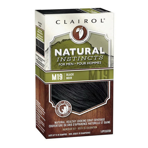 Natural Instincts Natural Instincts Clairol Hair Color For Men, M19 Black, 1 Kit Hair Color White Smoke