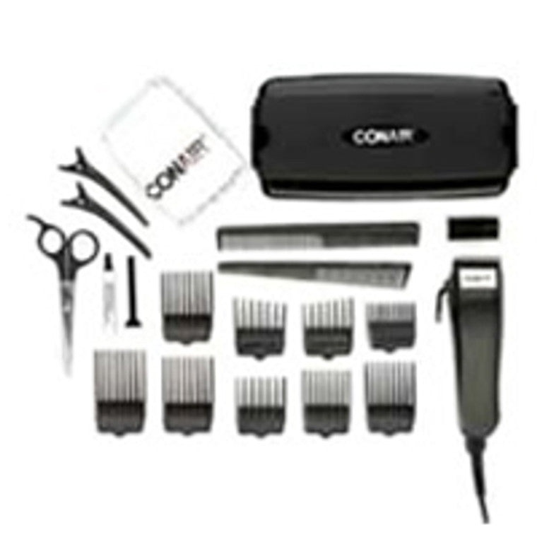 Conair Haircutting Kits Conair Haircutting Kits 21 PC Haircut KIT W/CSE HC200GB Hair Styling Tool Accessories White Smoke