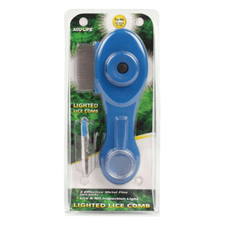 Acu-Life Aculife Lighted Lice Comb – High-Visibility LED Magnifying Lice & Nit Treatment Tool Combs & Brushes