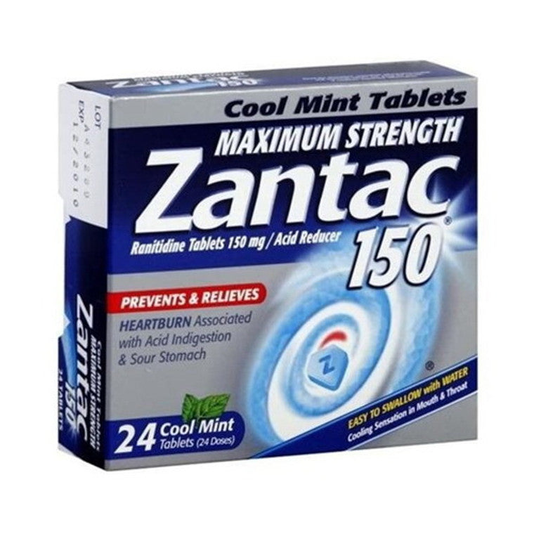Zantac Zantac 150 Acid Reducer, Sugar Free, Maximum Strength, Tablets, Cool Mint Health & Beauty