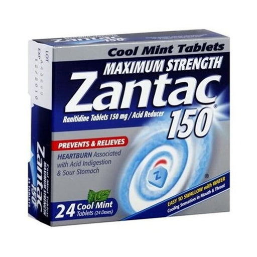 Zantac Zantac 150 Acid Reducer, Sugar Free, Maximum Strength, Tablets, Cool Mint Health & Beauty