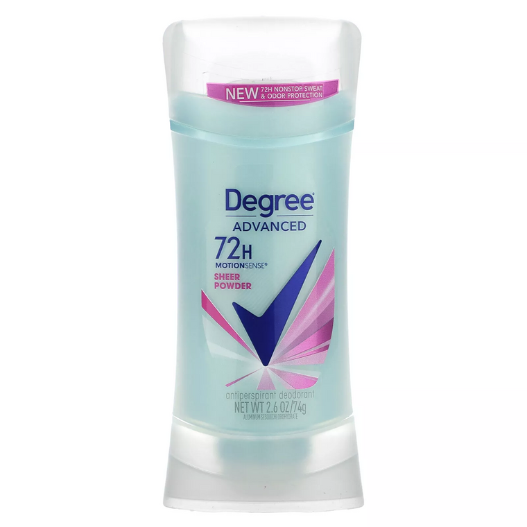 Degree Degree Women Antiperspirant Deodorant Stick, Sheer Powder, 2.6 oz Invisible Solid Deodorant & Anti-Perspirant White Smoke