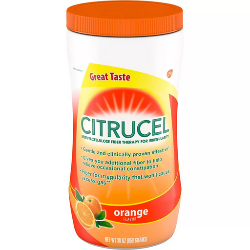 Citrucel Citrucel Fiber Supplement  Orange Powder 30 Oz Health & Beauty