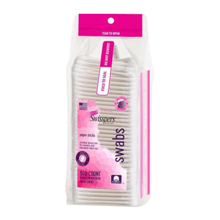 Swisspers Swisspers White Paper Sticks Premium Bagged Swabs Cotton Swabs Lavender