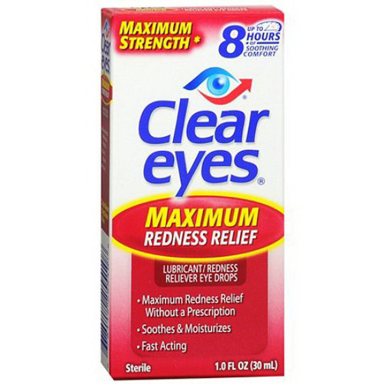 Clear Eyes Clear Eyes Maximum Redness Relief Eye Drops -- 1 Fl Oz Personal Care White Smoke