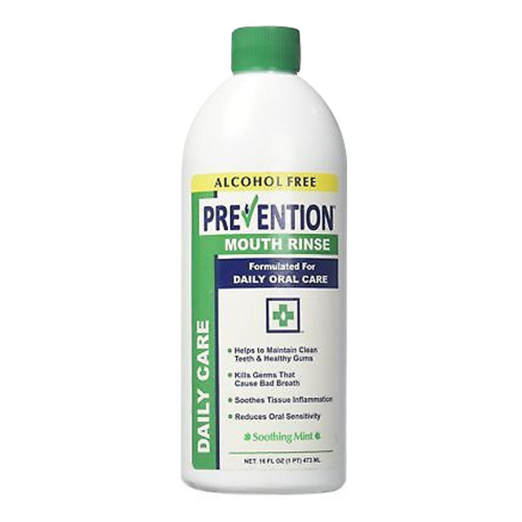 Prevention Prevention Soothing Mint Mouth Rinse Alcohol Free Daily Care 16 Oz Mouthwash White Smoke