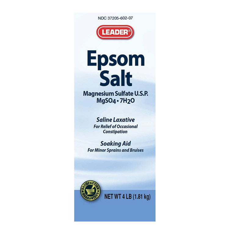 Leader Health Care Leader Health Care Epsom Salt Magnesium Sulfate Usp, 4 Lb Bath & Body