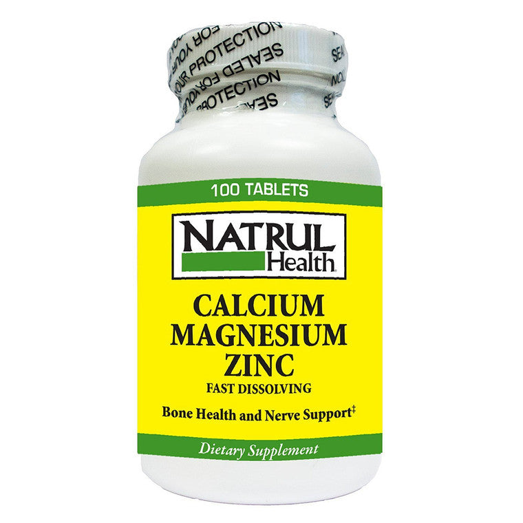 Nat-Rul Nat-Rul Health Calcium Magnsm Zinc Tabs N-R 100 Vitamins & Supplements