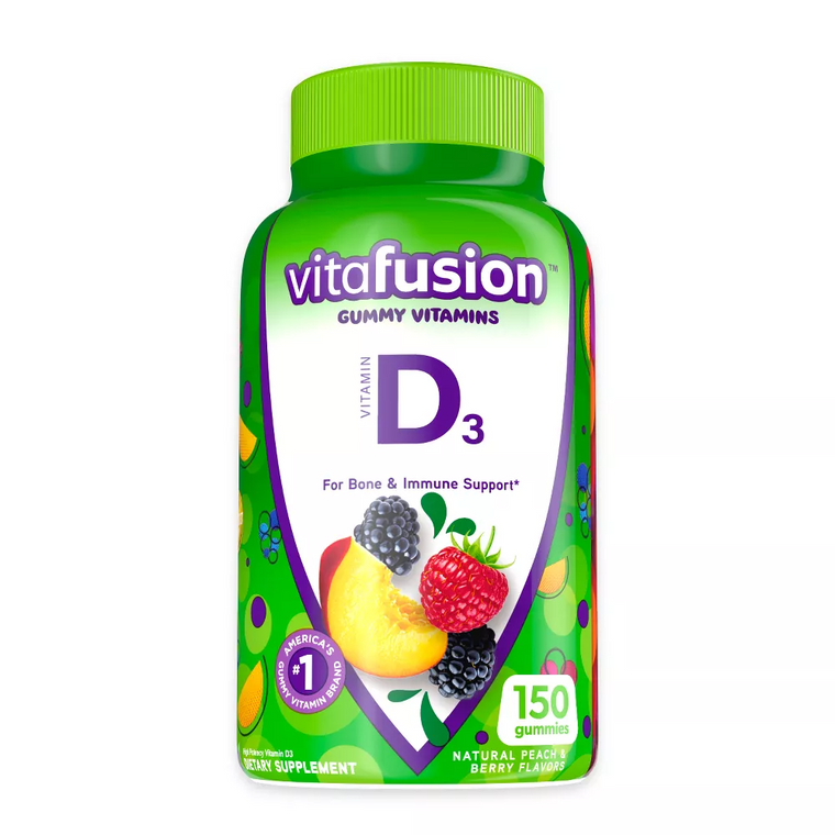 Vitafusion Vitafusion Vitamin D3 Gummy Vitamins, 2000 IU (50 mcg), Immune & Bone Health Support, Fruit Flavors, 150 Count Vitamins & Supplements White Smoke