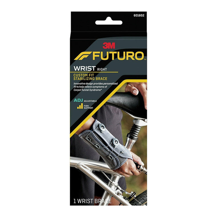 3M 3M Futuro Custom Fit Adjustable Wrist Stabilizer Right Hand Wall Jacks & Braces Black