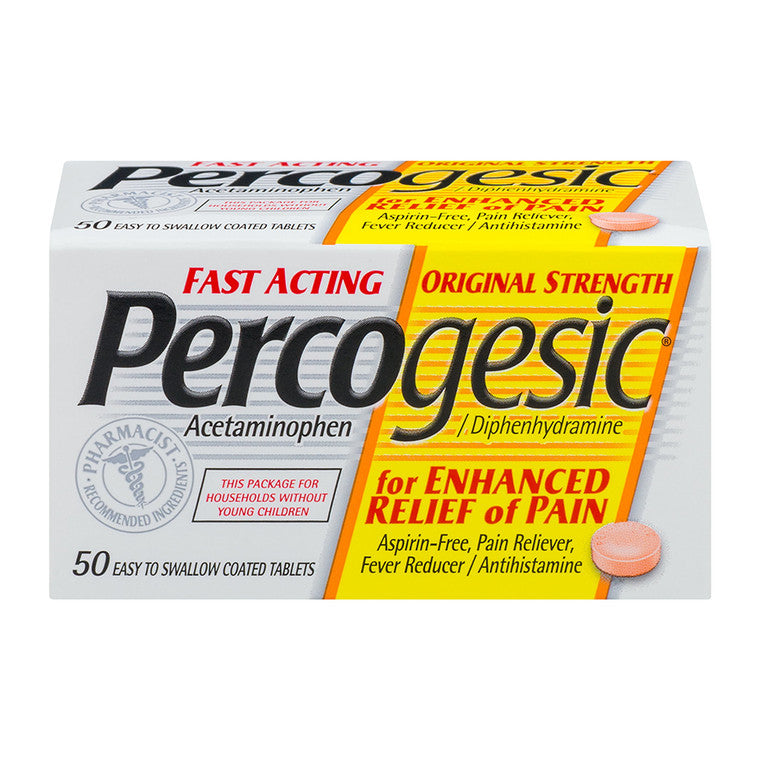 Percogesic Percogesic Pain Reliever Tablets Original Strength Health & Beauty