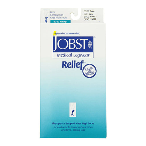 Jobst Jobst Medical Legwear Relief Knee High Socks 20-30 Mmhg Large Beige 1 Pair Knee Socks