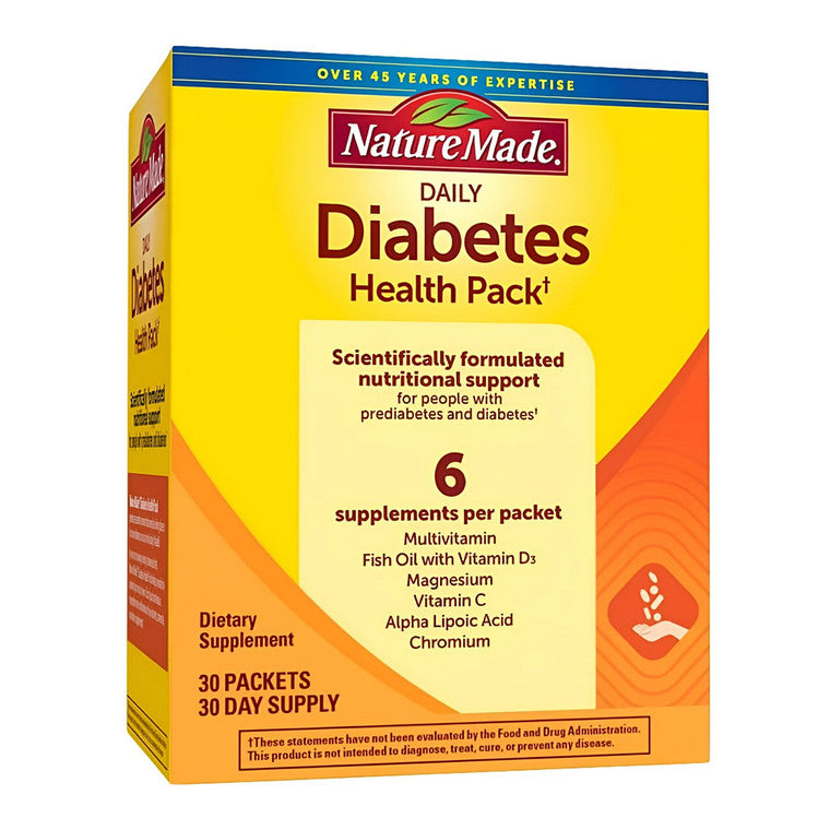Nature Made Nature Made Daily Diabetes Health Pack 30 Packets Vitamins & Supplements Gold