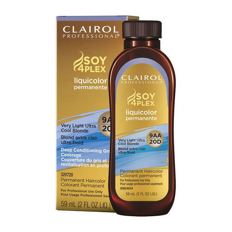 Clairol Professional Clairol Professional Soy4Plex 9AA/20D Very Light Ultra Cool Blonde LiquiColor Permanent Hair Color Hair Color Dark Khaki