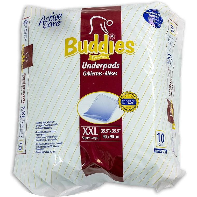 Griffin Underpads Griffin Buddies™ Premium XX-Large Underpads – 36 x 36 Inches (10 Count) Baby Safety Locks & Guards