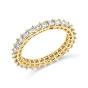 Bids.com 14K Yellow Gold 2.00 Cttw Shared Prong Set Princess Cut Diamond Eternity Band Ring (J-K Color, SI1-SI2 Clarity) - Ring Size 7 Rings