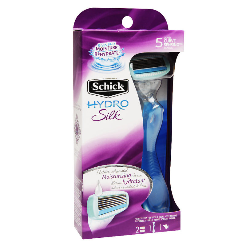 Schick Schick® Hydro Silk® Razor – 5 Curve-Sensing Blades with Moisture Care Shaving & Grooming