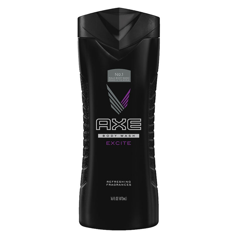 AXE AXE Body Wash, 12H, Refreshing Scent, Excite, Crisp Coconut & Black Pepper - 16 Ounce Body Wash