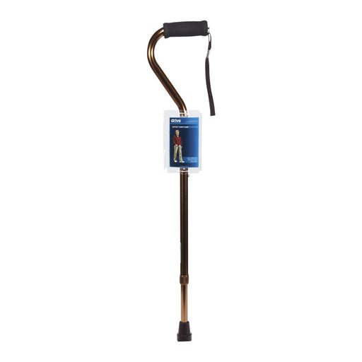 Drive Medical Drive Medical Adjustable Walking Cane With  Foam Grip Offset Handle  Bronze Crackle Canes & Walking Sticks