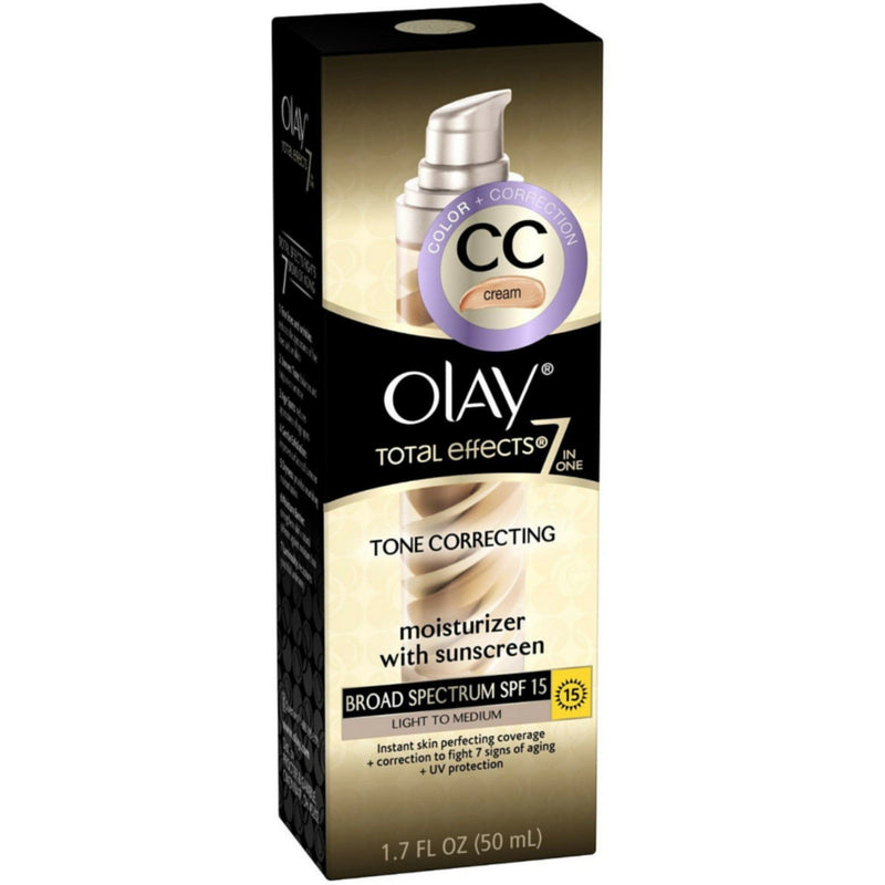 Olay Olay CC Cream - Total Effects Tone Correcting Moisturizer With Sunscreen Broad Spectrum SPF 15 Light To Medium 1.7 Fl Oz Health & Beauty
