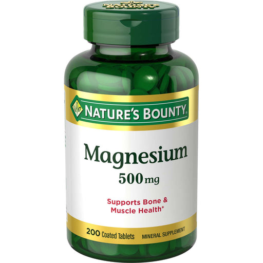 Nature's Bounty Nature's Bounty Mineral Magnesium Coated Tablets, 500 Mg Vitamins & Supplements