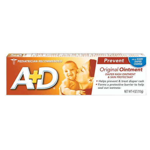 A+D A+D Original Diaper Rash Ointment, Skin Protectant, 4 Ounce Tube Baby & Toddler White Smoke