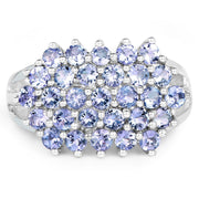 Bids.com 2.03 Carat Genuine Tanzanite .925 Sterling Silver Ring Rings