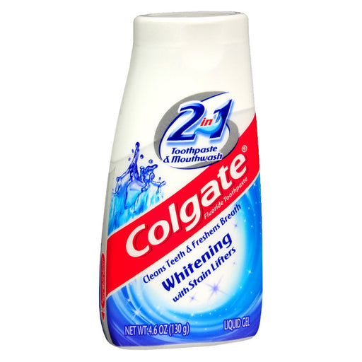 Colgate Colgate 2-in-1 Whitening Toothpaste & Mouthwash, Liquid Gel – 4.6 oz Squeeze Bottle Toothpaste