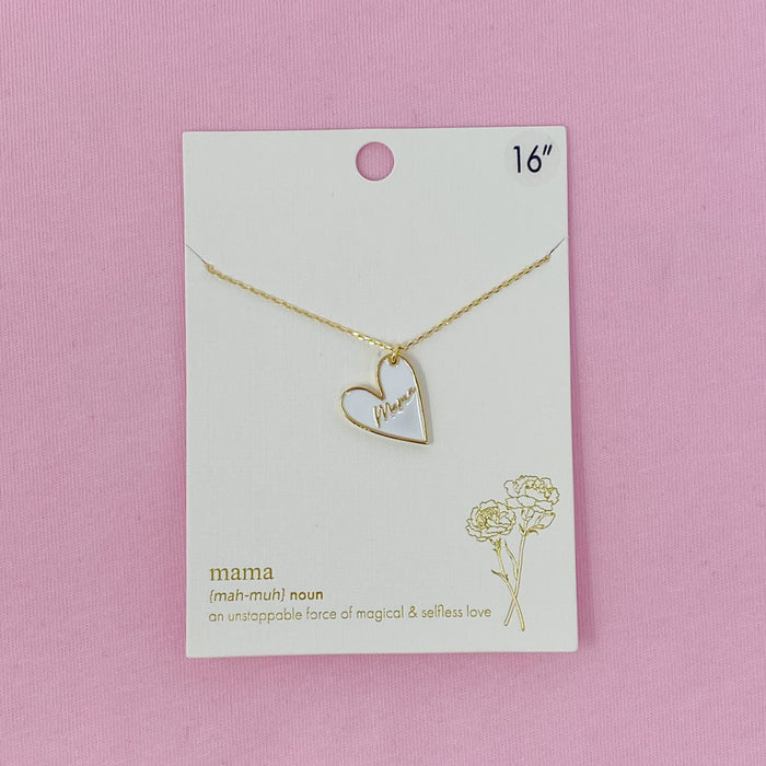 Mama Heart Drop Necklace