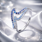 Bids.com 925 Sterling Silver Size 6.0 White Gold Plated CZ Ring for Women Rings
