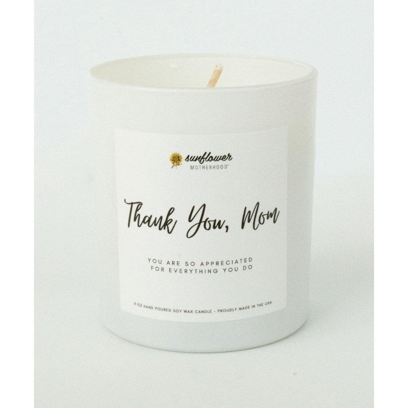 Sunflower Motherhood Thank You Mom Candle Candles