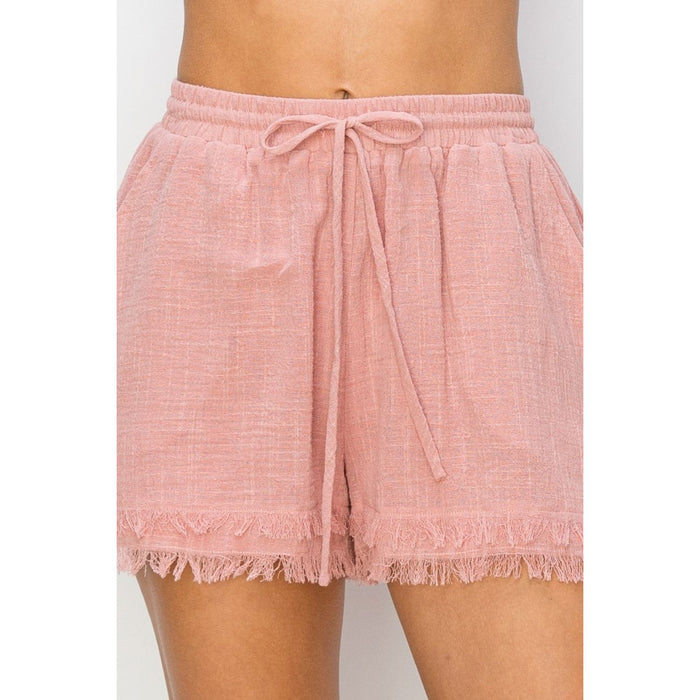 HYFVE Drawstring Frayed Shorts