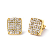 Bids.com 14K Yellow Gold 1/2 Cttw Diamond Square Shaped Composite Cluster Stud  Earrings (I-J Color, I1-I2 Clarity) Earrings