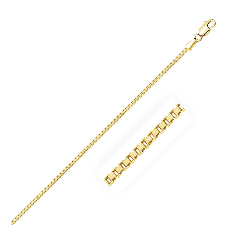 Bids.com 14k Yellow Gold Classic Box Chain 1.4mm Necklaces