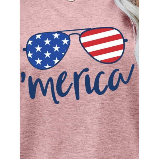 US Flag Glasses Graphic Tee