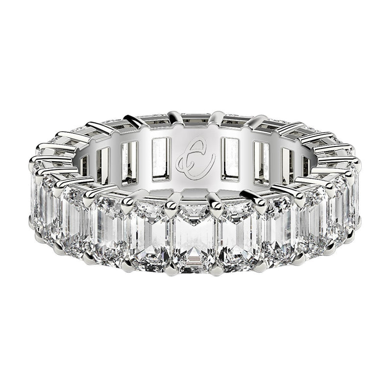 Bids.com Emerald Cut Lab Grown Diamond Eternity Ring in 14k White Gold (6 cttw FG/VS2) Rings