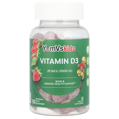 YumVs YumVs Kids Vitamin D3 25 mcg (1000 IU) Berry Gummies, 60 Count Vitamins & Supplements