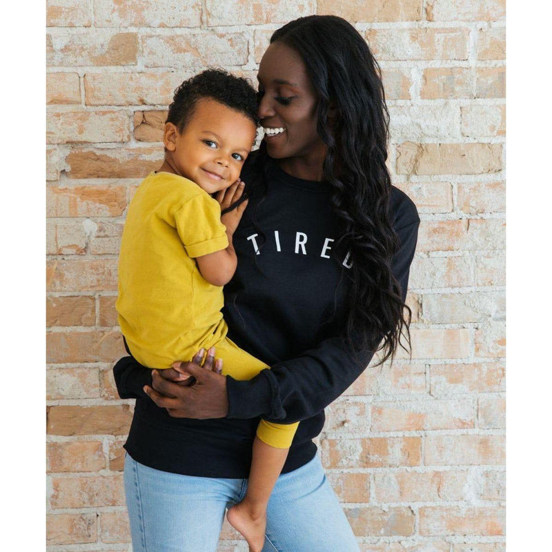 Sunflower Motherhood Tired Sweatshirt Clothing
