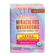 Teeccino Chaga Ashwagandha Butterscotch Cream Mushroom Herbal Tea Herbal Tea Plum 25 tea bags,10 tea bags
