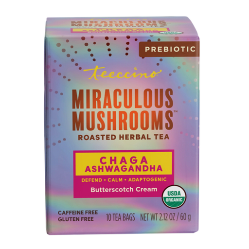 Teeccino Chaga Ashwagandha Butterscotch Cream Mushroom Herbal Tea Herbal Tea