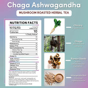 Teeccino Chaga Ashwagandha Butterscotch Cream Mushroom Herbal Tea Herbal Tea