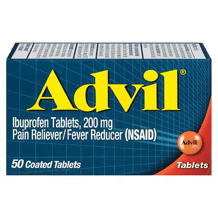 Advil Advil Pain Reliever and Fever Reducer - Ibuprofen 200 mg, 50 Coated Tablets Medicine & Drugs