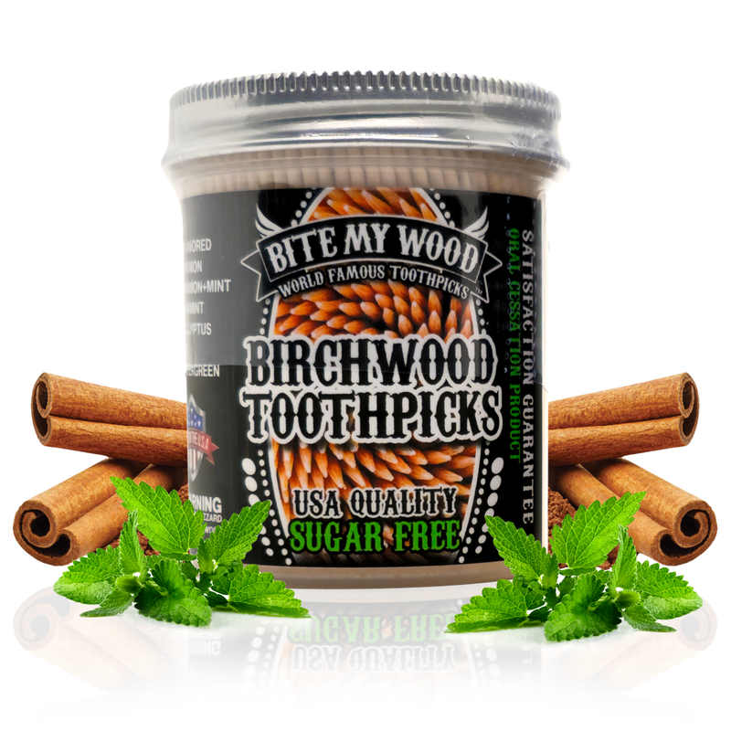BiteMyWood 450 Qty BiteMyWood Flavored Birchwood Toothpicks in Plastic Jars Beauty & Personal Care - Nasal & Oral Care - Dental Floss & Picks