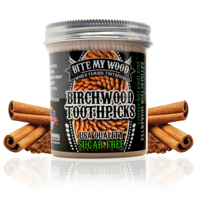 BiteMyWood 450 Qty BiteMyWood Flavored Birchwood Toothpicks in Plastic Jars Beauty & Personal Care - Nasal & Oral Care - Dental Floss & Picks