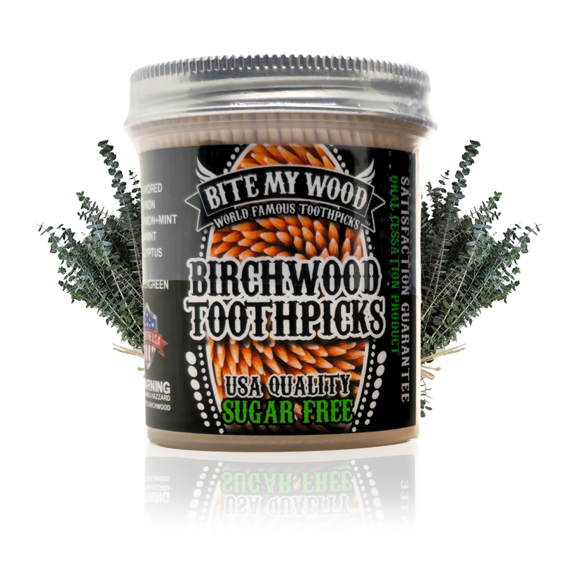 BiteMyWood 450 Qty BiteMyWood Flavored Birchwood Toothpicks in Plastic Jars Beauty & Personal Care - Nasal & Oral Care - Dental Floss & Picks