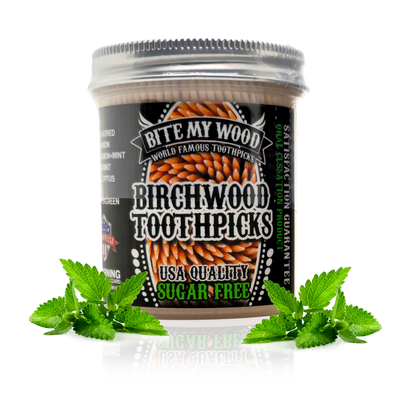 BiteMyWood 450 Qty BiteMyWood Flavored Birchwood Toothpicks in Plastic Jars Beauty & Personal Care - Nasal & Oral Care - Dental Floss & Picks