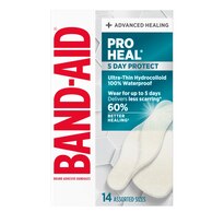BAND-AID® Pro Heal™ Assorted Sizes Hydrocolloid Bandage, 14-Pack