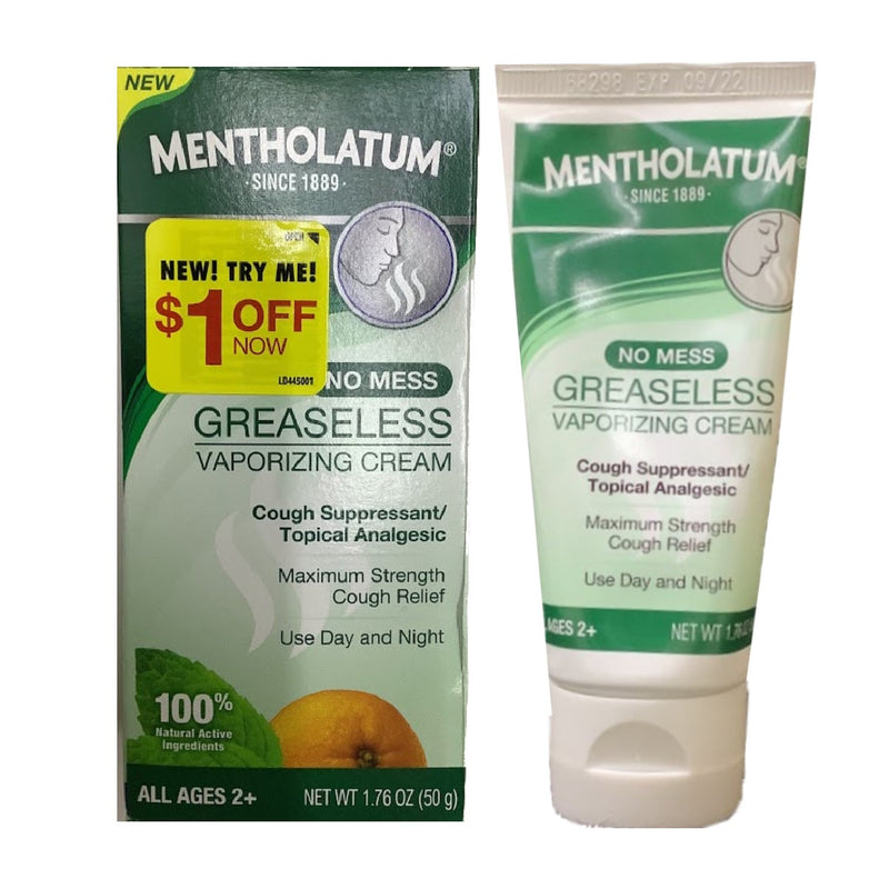 Mentholatum Mentholatum Greaseless Vaporizing Cream - 1.76 Oz Tube Health & Beauty