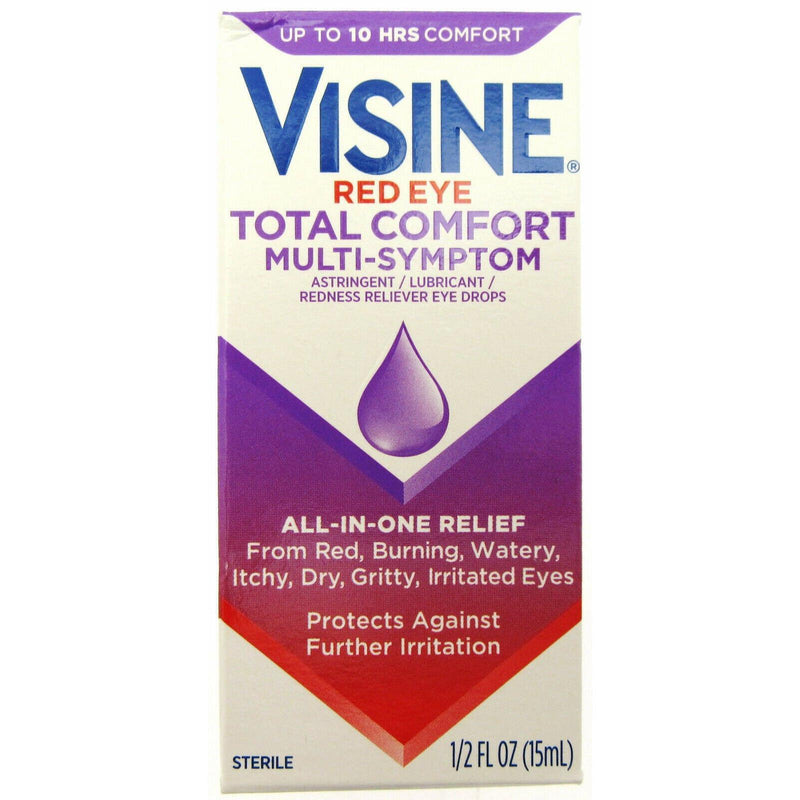 Visine Visine Red Eye, Total Comfort Multi-Symptom Eye Drops, 1/2 Fl Oz (15 Ml) Health & Beauty